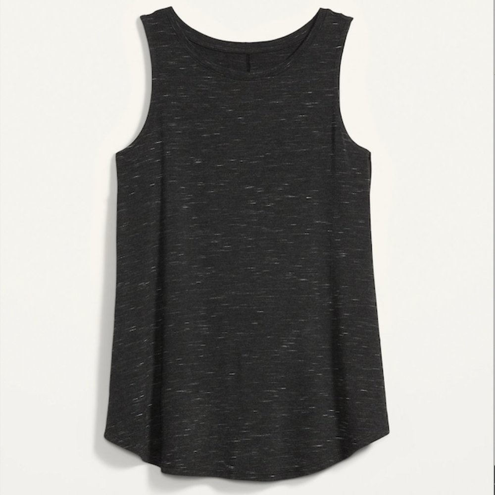 LOVE Tank Ultra Soft Graphic Tank Tropical Graphic GRAY SZ Small NEW! - Picture 6 of 9